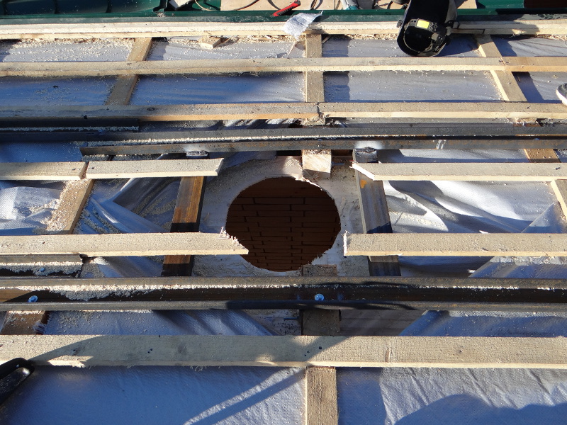 Монтаж двух дымосборников из меди на объекте Внуково