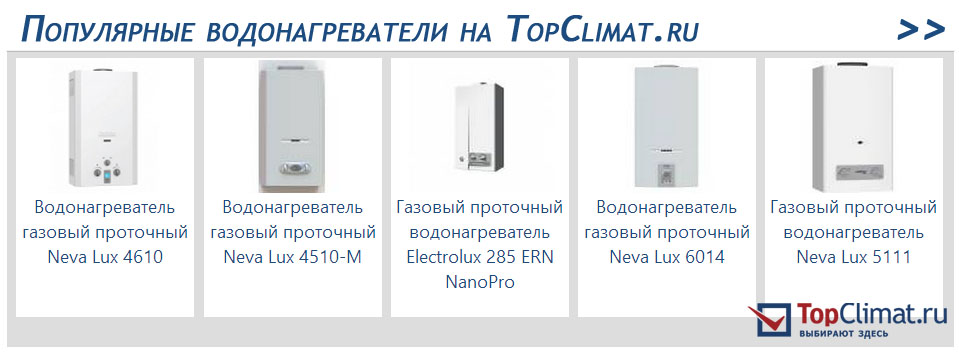Популярные модели водонагревателей на TopClimat.ru
