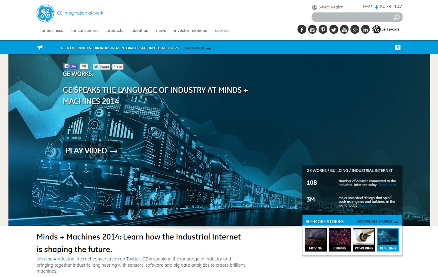 Сайт General Electric признан лучшим