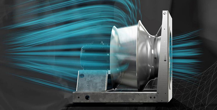 Новый эффективный вентилятор Centri Flow 3D для установок Fläkt Woods Prime