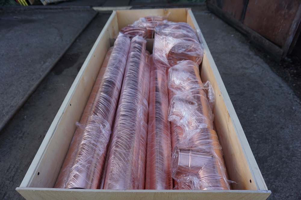 Система вентиляции из меди для одного из топовых ресторанов в г. Астана