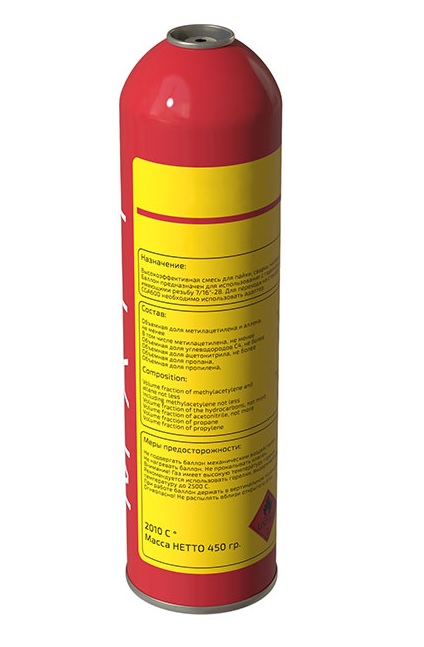 Спеццена на газ РО-МАПП в баллонах