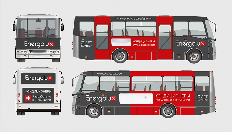 Реклама ENERGOLUX на общественном транспорте